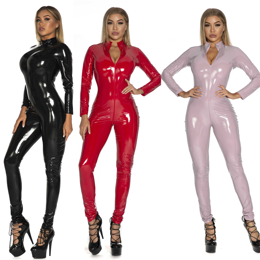 Sewing Latex - Women Sexy Shiny PU Faux Leather