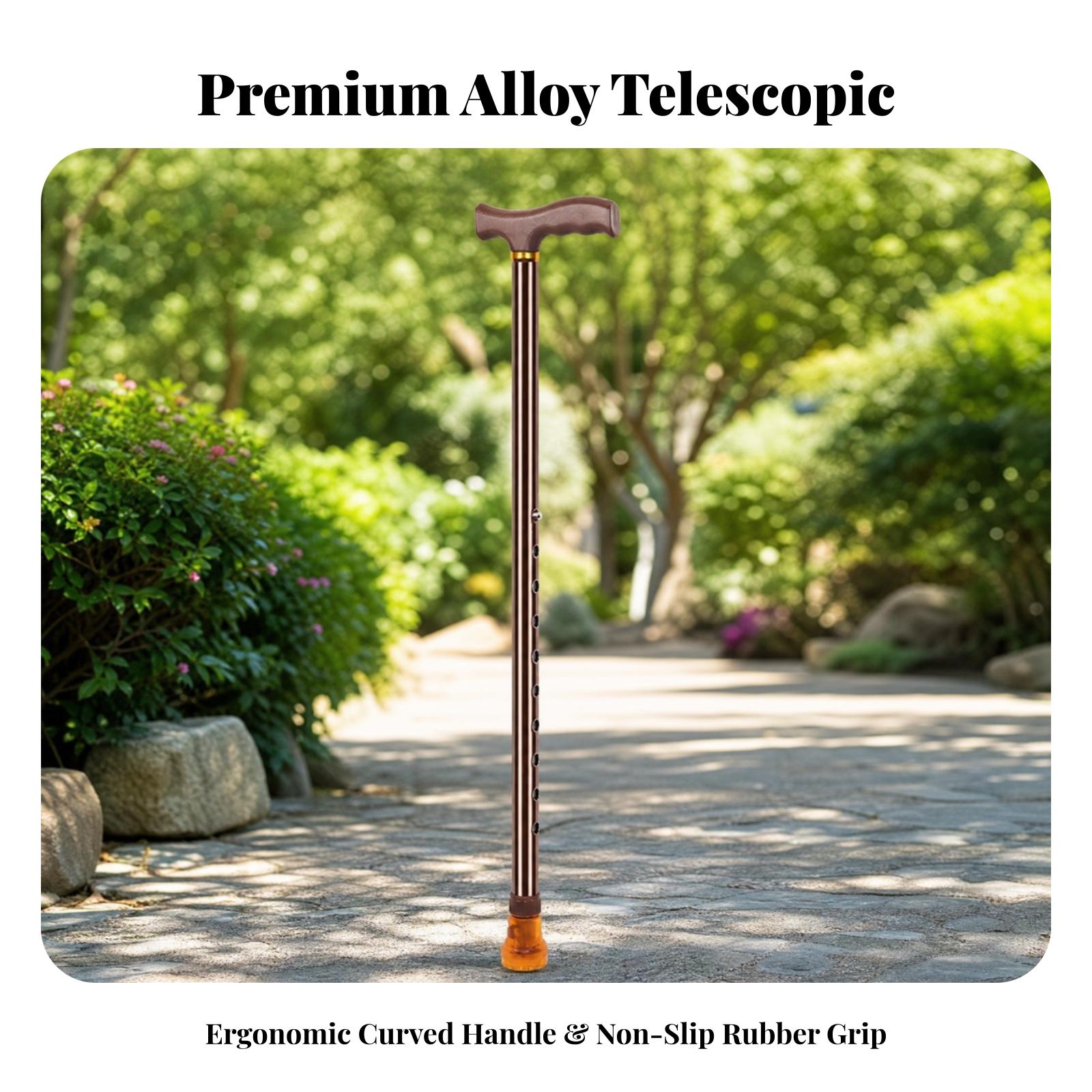 Gripper Foot Walking - Ergonomic Adjustable Walking Stick for Elderly