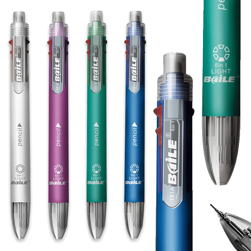 6 in 1 MultiColor Pen Ballpoin - Staedtler Pencil Lumocolor ulasan dan harga