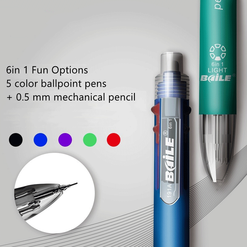 6 in 1 MultiColor Pen Ballpoin - Staedtler Pencil Lumocolor ulasan dan harga