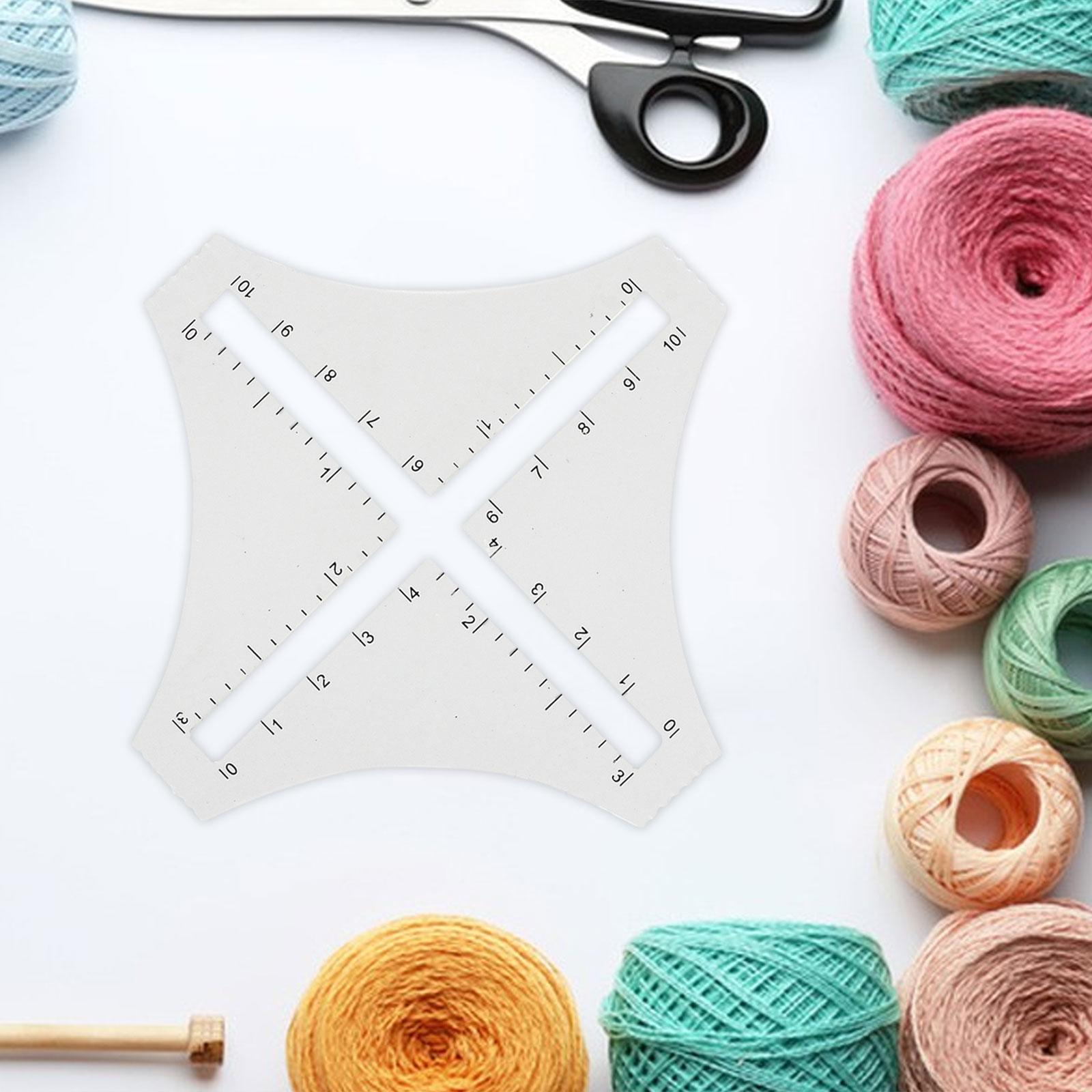 Transparent Acrylic Knitting D - Sewing Gauge Ruler ulasan dan harga