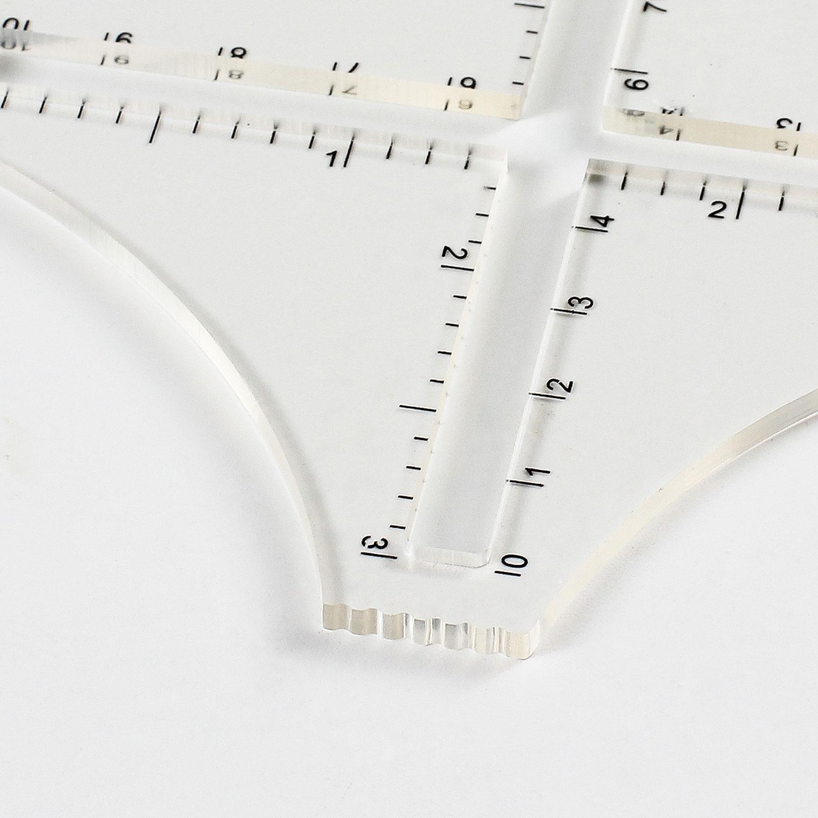 Transparent Acrylic Knitting D - Sewing Gauge Ruler ulasan dan harga
