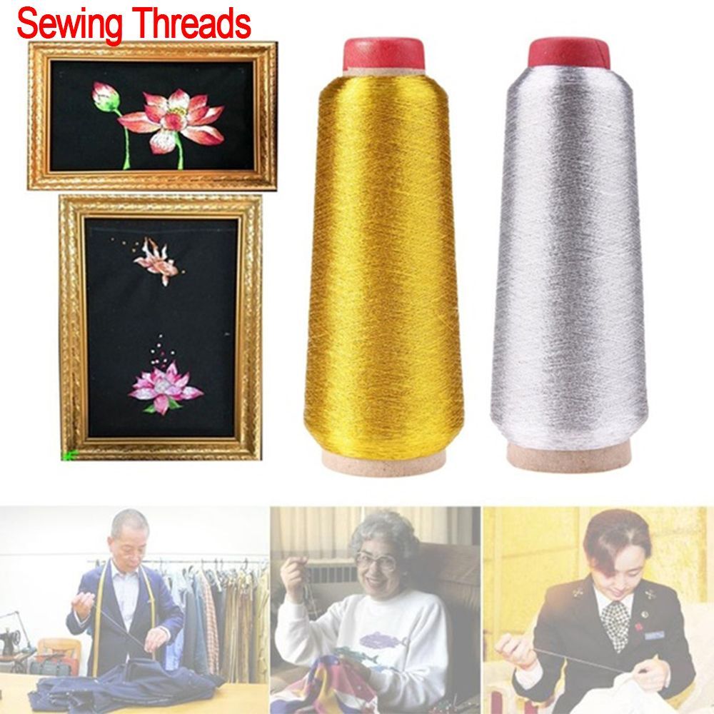 Gold/Silver Embroidery Threads - Sewing Thread In Textile ulasan dan harga
