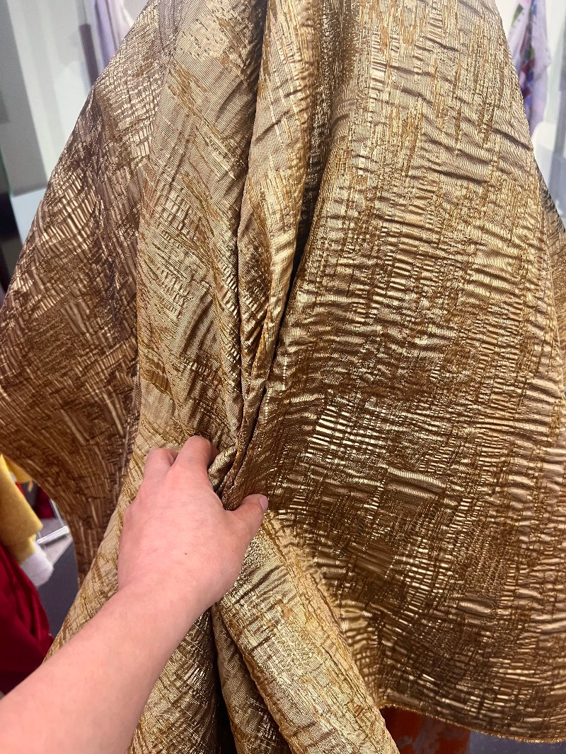 Bronze Brown Textured Irregula - Vintage Sewing Textile ulasan dan harga