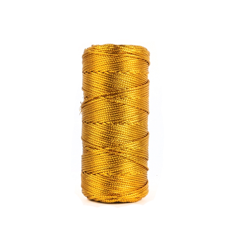 Gold and Silver Macrame Cord R - Sewing Thread In Textile ulasan dan harga