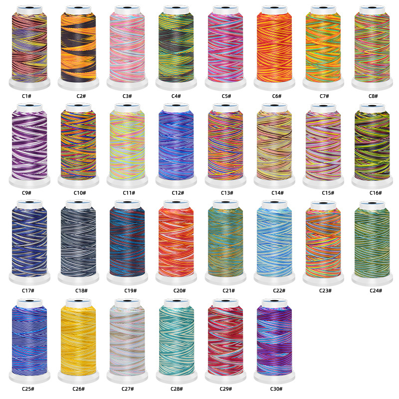 0.5/0.8/1mm Polyester Rainbow  - Sewing Thread In Textile ulasan dan harga