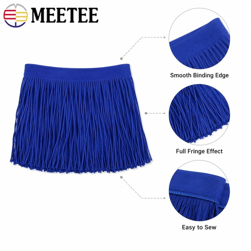 2/4Meters 3mmx15cm Tassel Frin - Sewing Thread In Textile ulasan dan harga